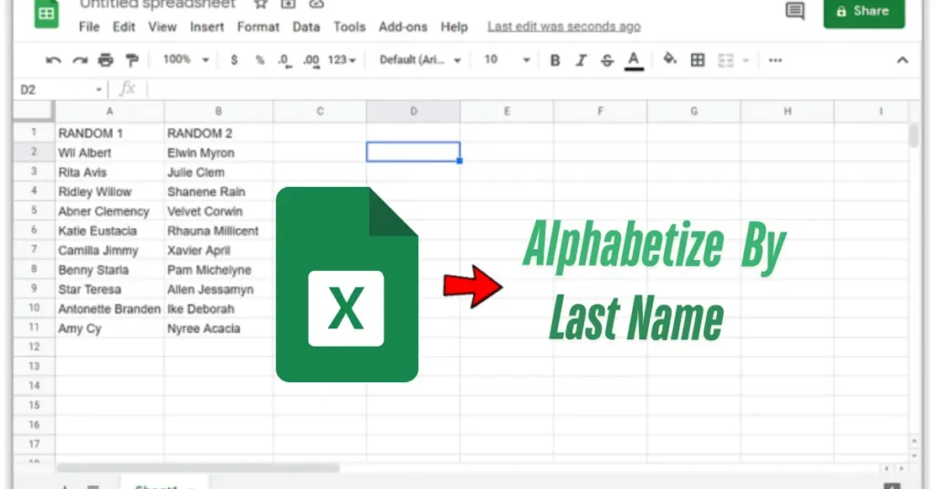 How to Alphabetize in Google Sheets by Last Name